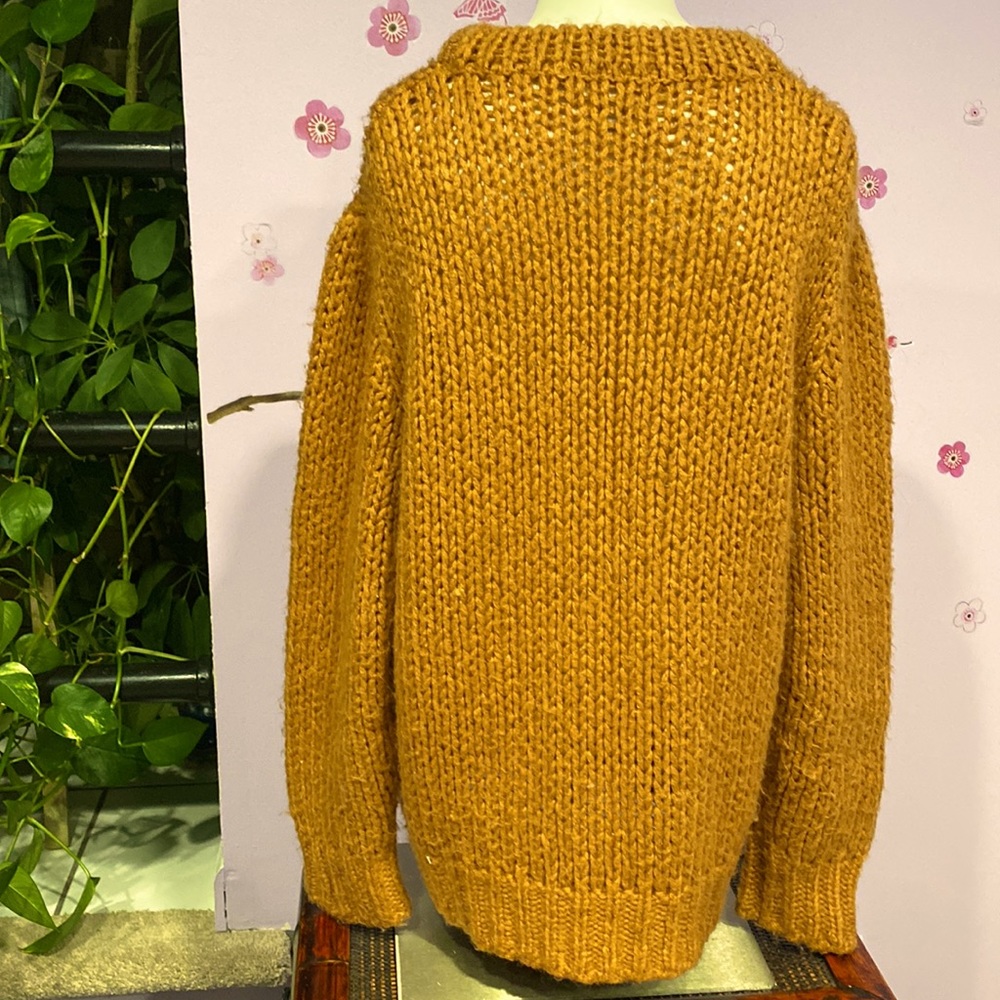 Charlotte Russe Burnt Orange Copper Knitted Sweater Long Sleeves Women's Size M - Picture 4 of 10